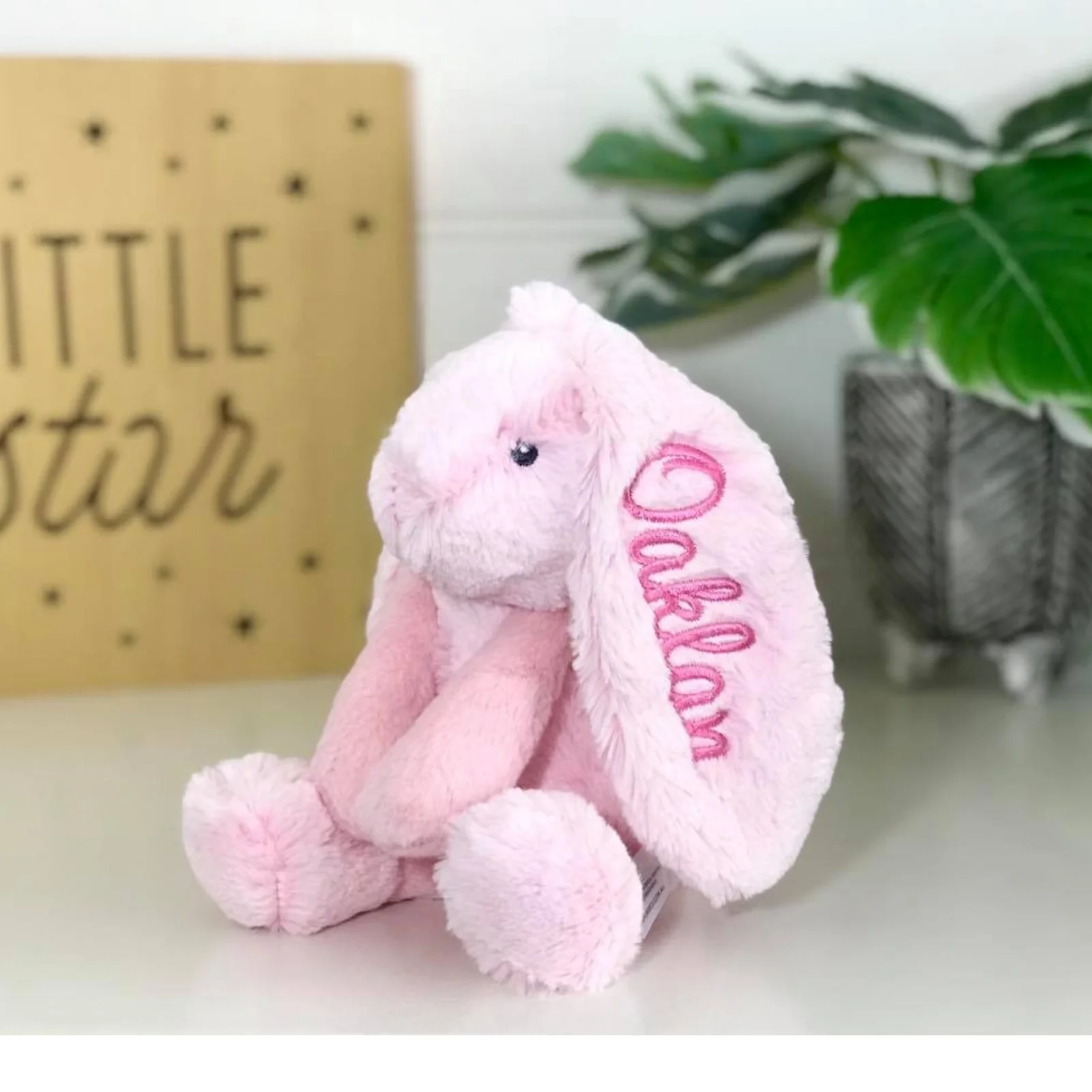 Personalised Small Frankie Bunny - Pink 25cm - Image 3