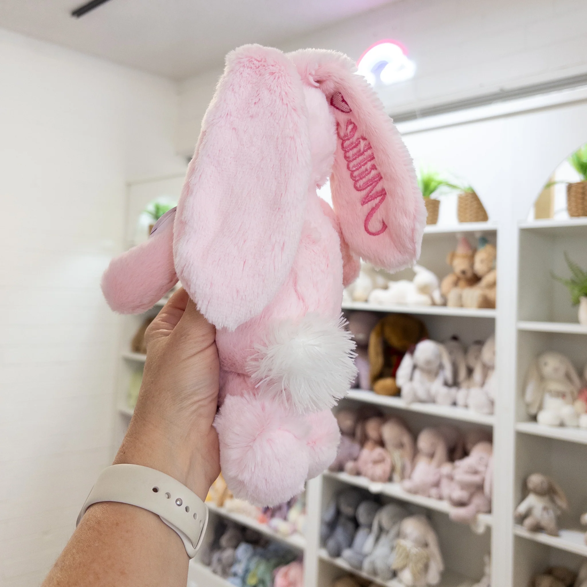 Personalised Small Frankie Bunny - Pink 25cm - Image 4