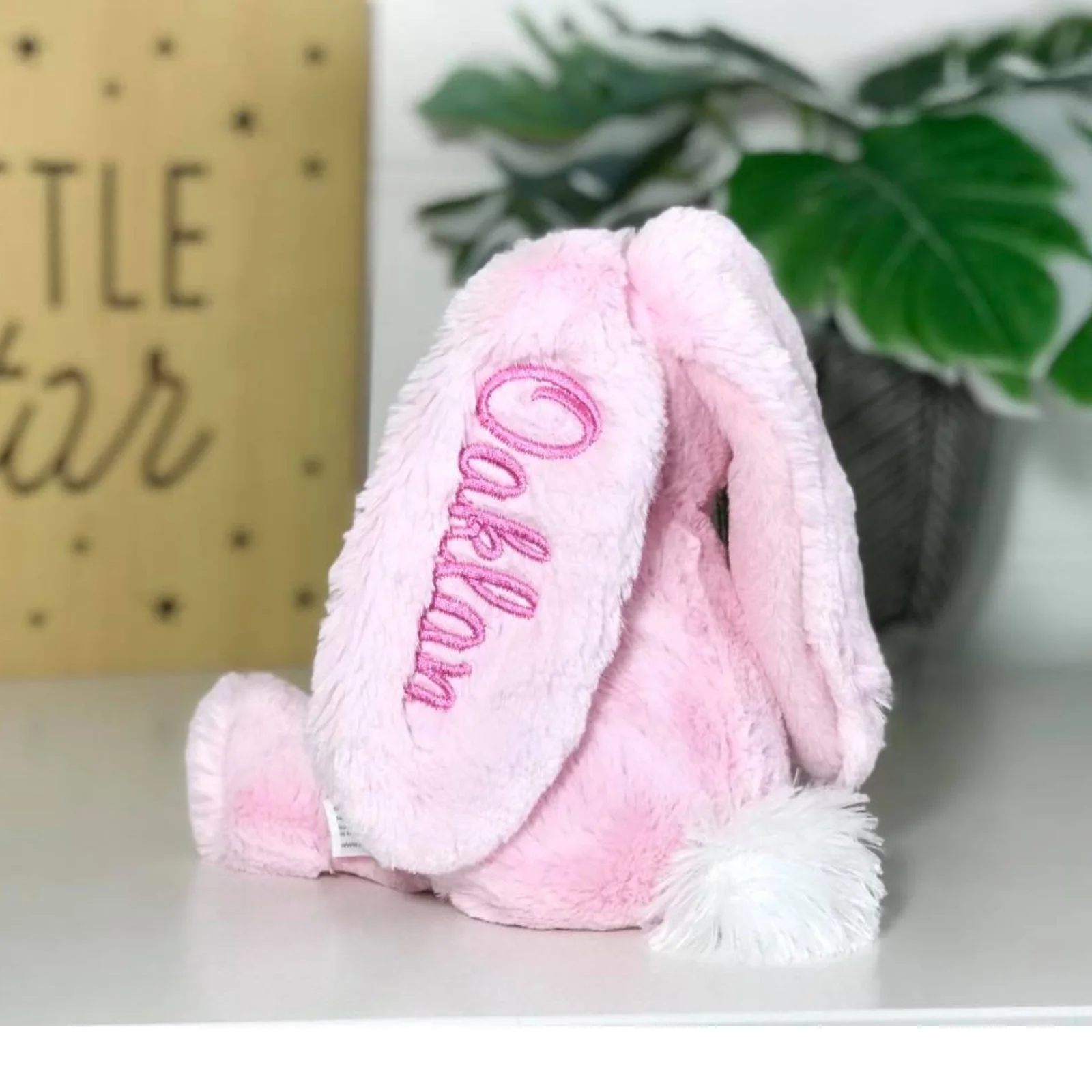 Personalised Small Frankie Bunny - Pink 25cm - Image 5