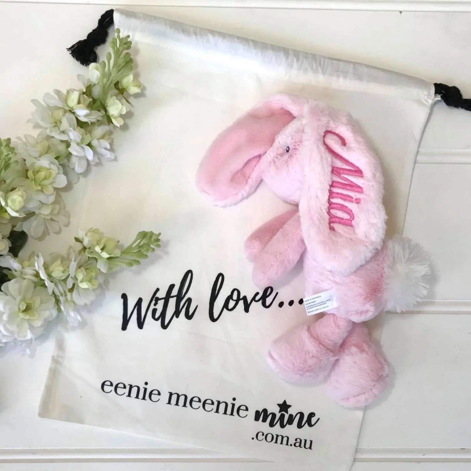 Personalised Small Frankie Bunny - Pink 25cm - Image 7