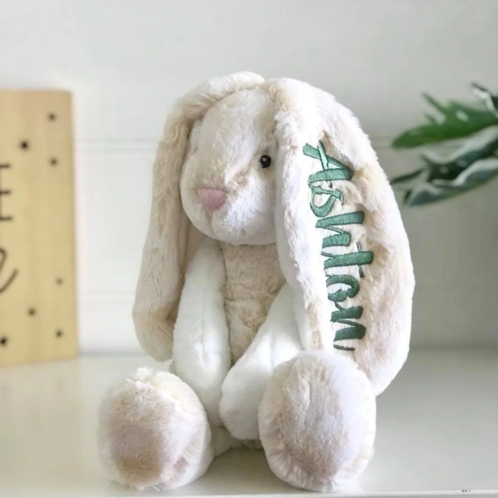 Personalised Large Frankie Bunny - Cream 39cm - Image 3