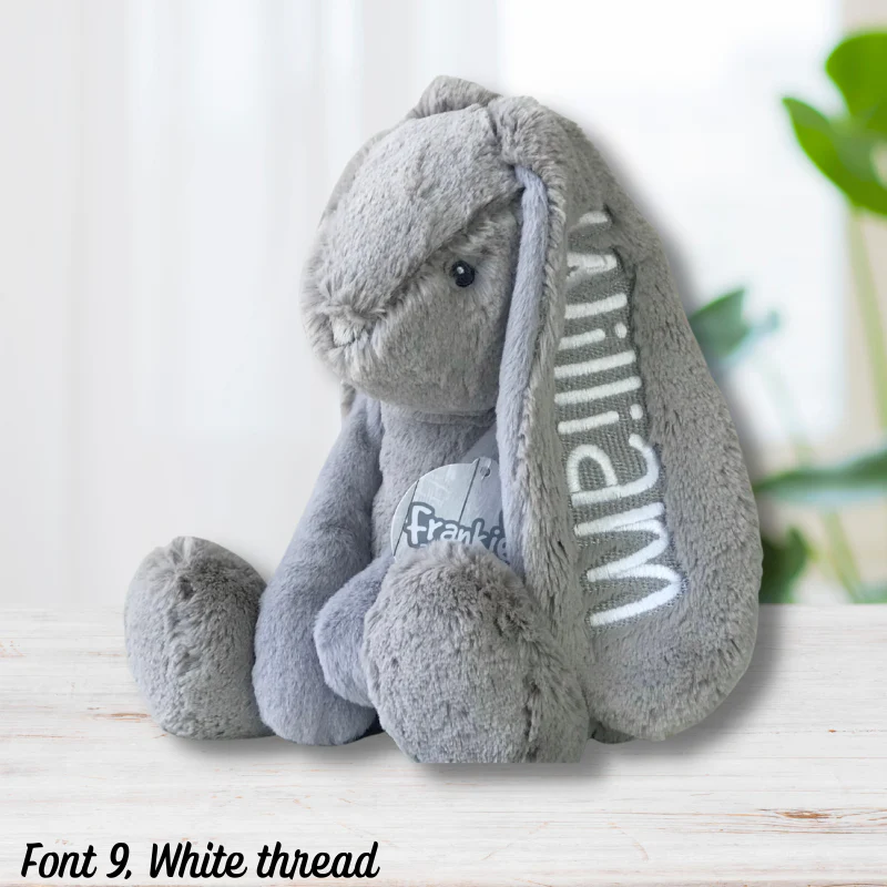 Personalised Large Frankie Bunny - Grey 39cm - Image 3
