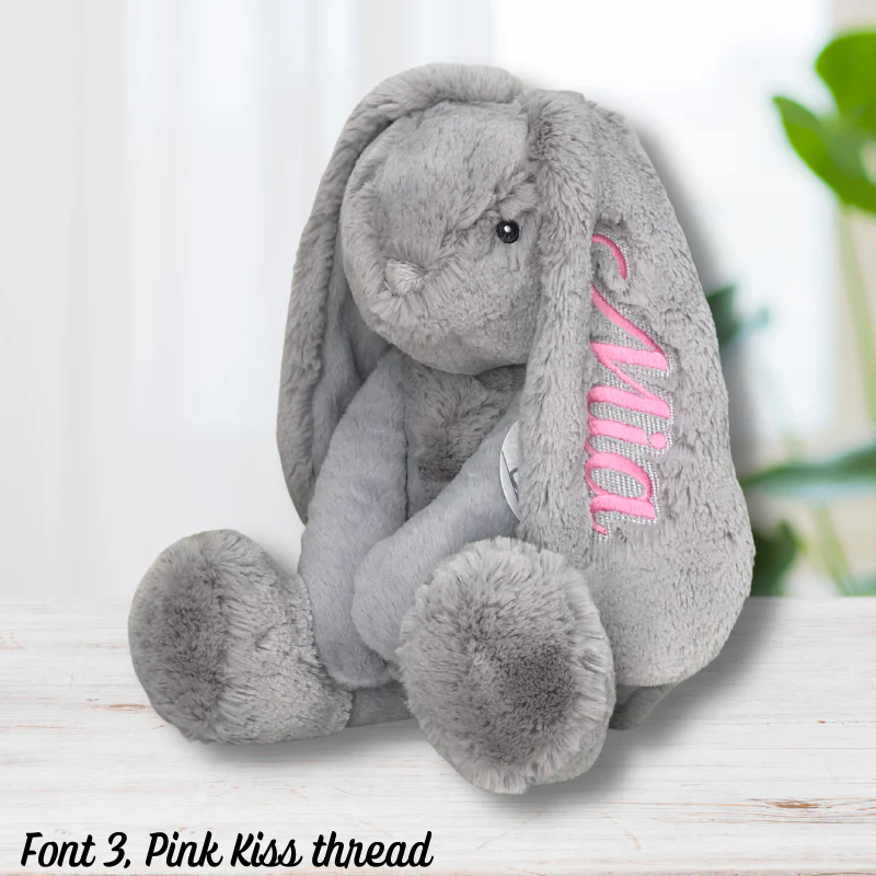 Personalised Large Frankie Bunny - Grey 39cm - Image 5