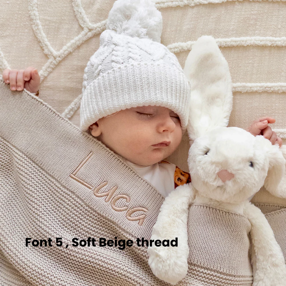 Personalised Baby Blanket - Stone Knit - Image 3