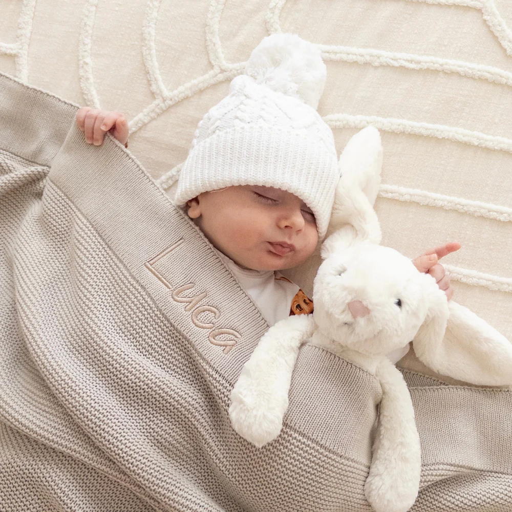 Personalised Baby Blanket - Stone Knit - Image 6