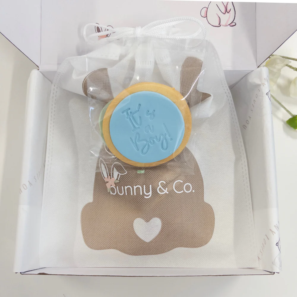 Personalised Baby Boy Snuggle & Treat Box - Beige Snuggle Bunnies - Image 5