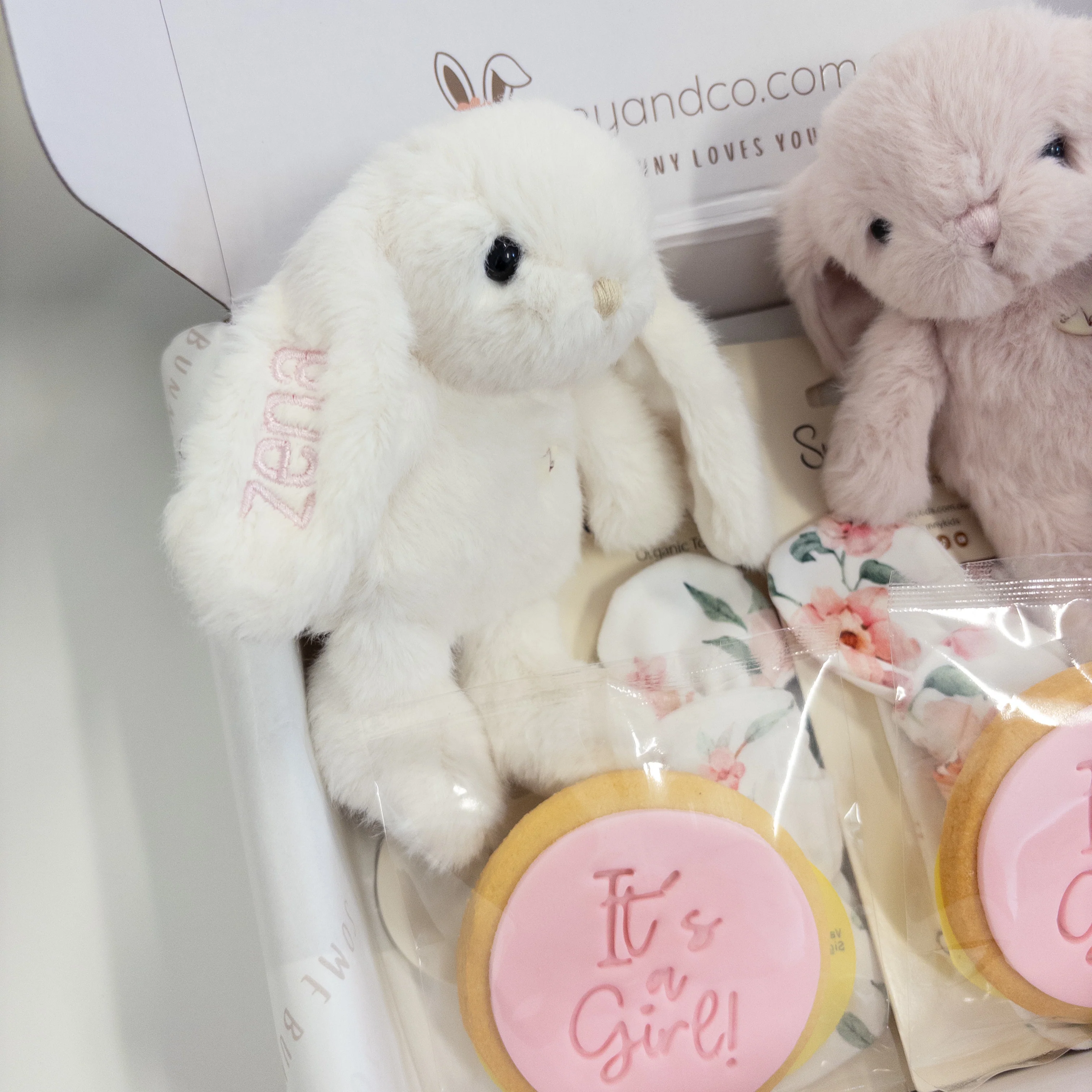 Personalised Baby Gift Hamper - Twin Girls - Image 3
