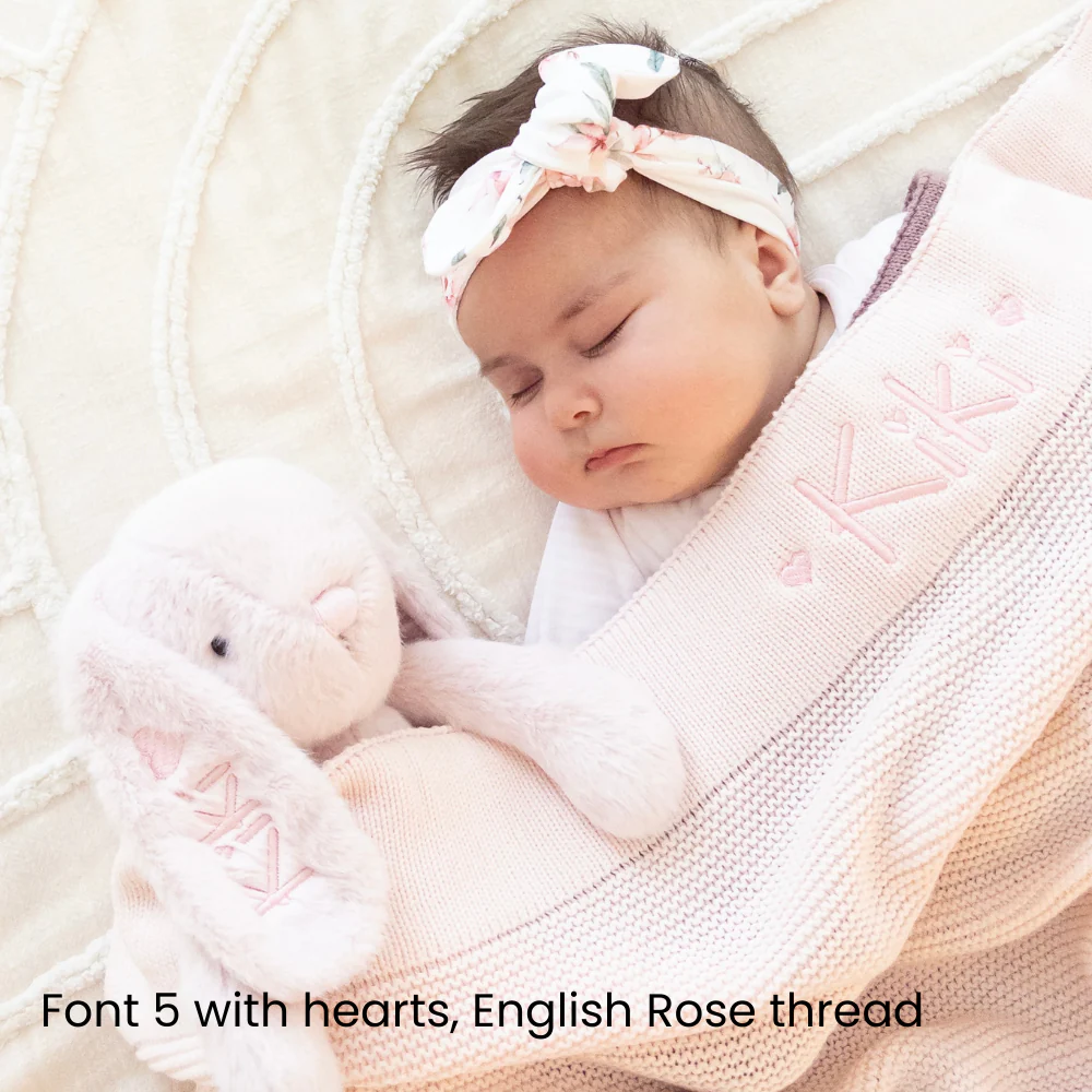 Personalised Bunny & Blanket Gift Box- Baby Pink - Image 4