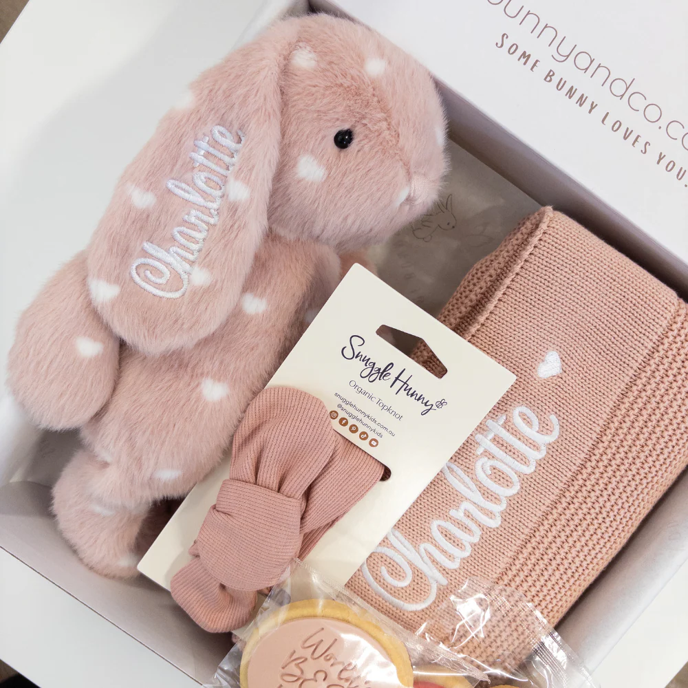 Personalised Bunny & Blanket Gift Hamper - Little Love - Image 3