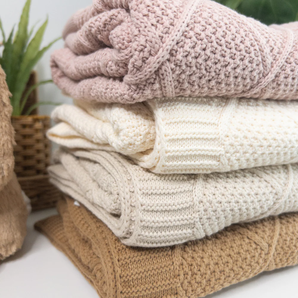 Personalised Diamond Knit Baby Blanket - Milk - Image 9