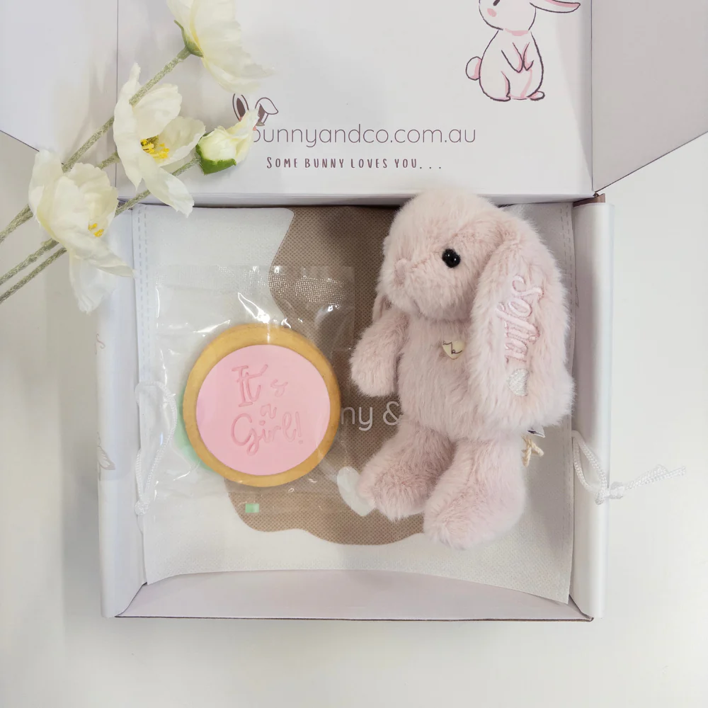 Personalised Baby Girl Snuggle & Treat Box - Blossom Snuggle Bunnies - Image 5