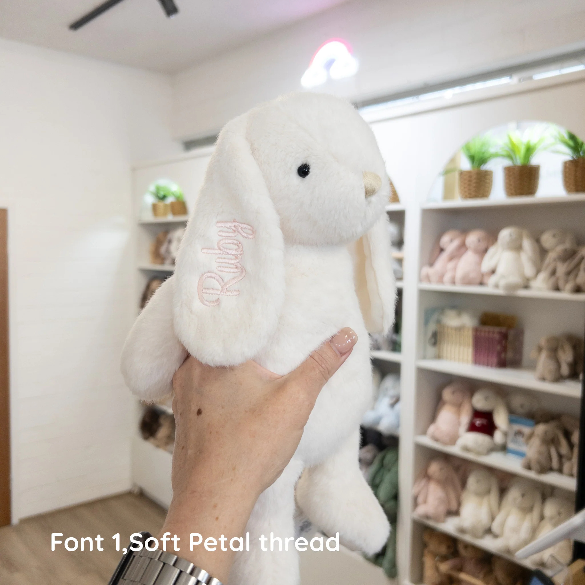 Personalised Bunny & Blanket Girl Gift Hamper - Dusty Pink - Image 6