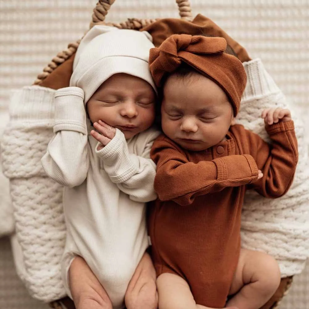 Snuggle Hunny Ribbed Organic Knotted Beanie | Halo - Image 3