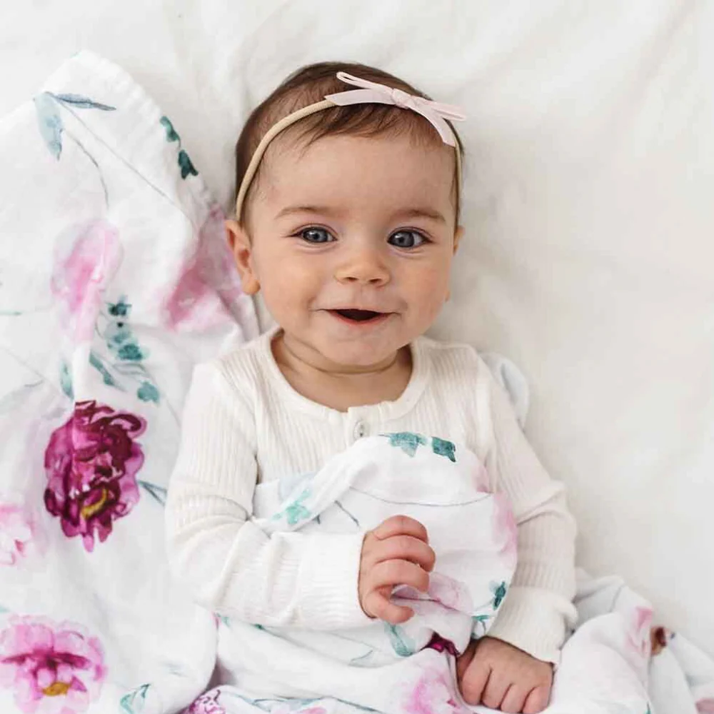 Snuggle Hunny Velvet Bow - Lullaby Pink - Image 3